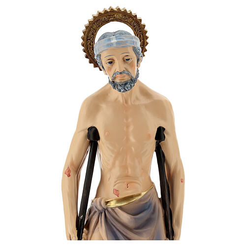 Saint Lazarus statue beggar with dogs resin 32 cm 2