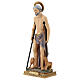 Saint Lazarus statue beggar with dogs resin 32 cm s3