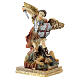 Saint Michel Archange chasse le démon statue résine 10 cm s2