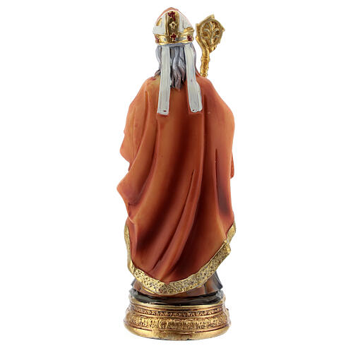 Święty Mikołaj z Bari pastorał figurka z żywicy 12 cm 4