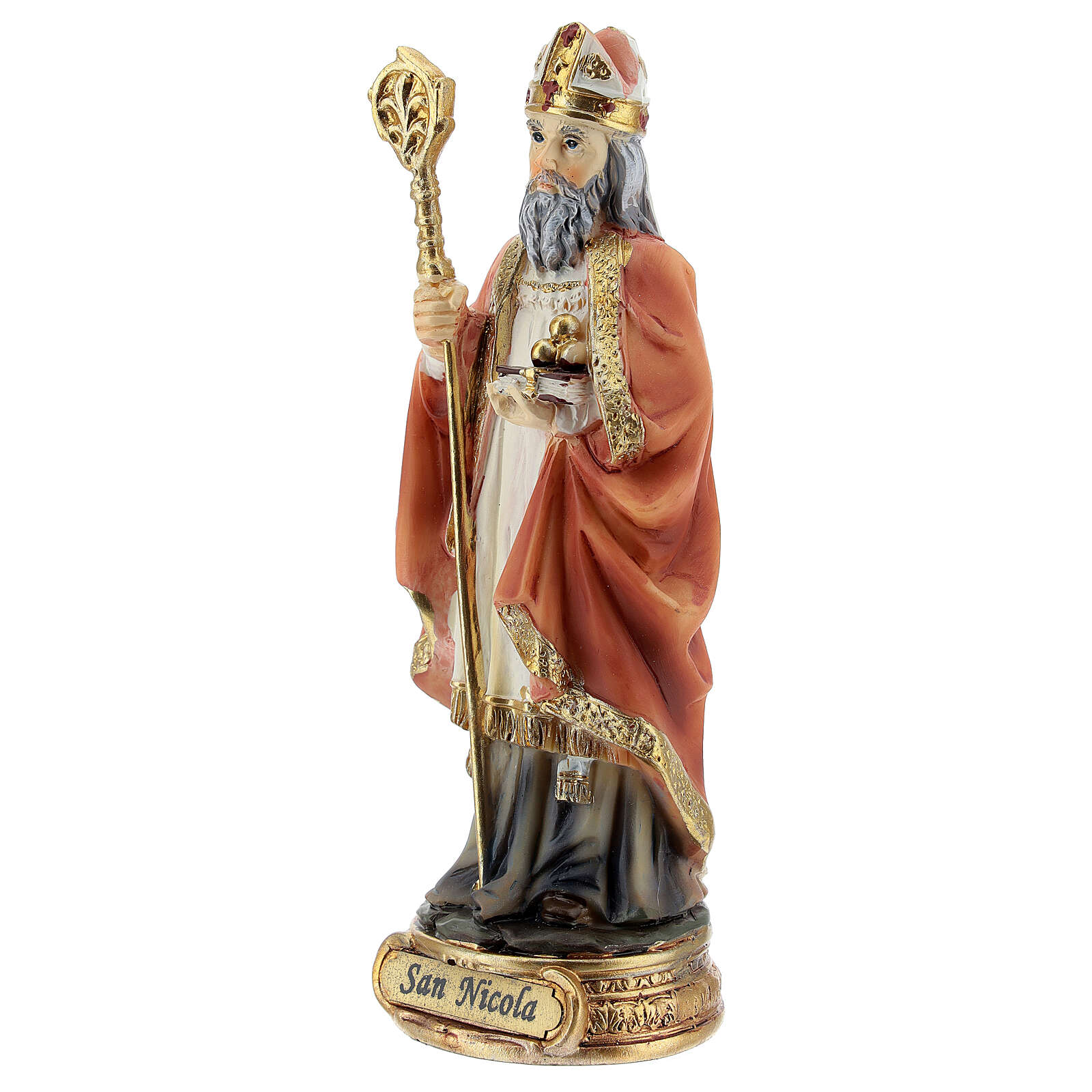 Saint Nicholas of Bari statue crosier resin 12 cm | online sales on ...