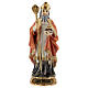Saint Nicholas of Bari statue crosier resin 12 cm s1
