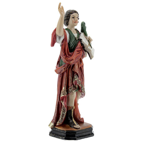 St Pancratius statue with palm in resin 15 cm 3