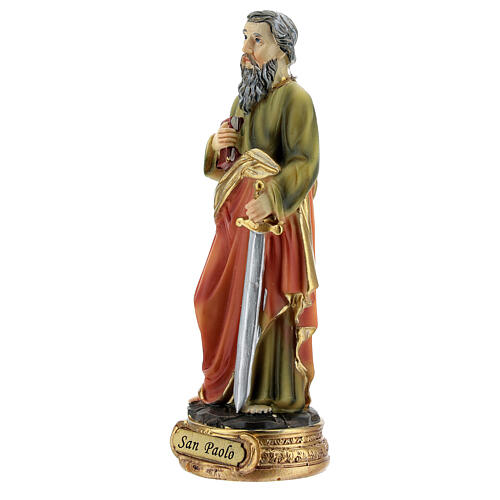 St Paul statue with book sword resin 12 cm 2