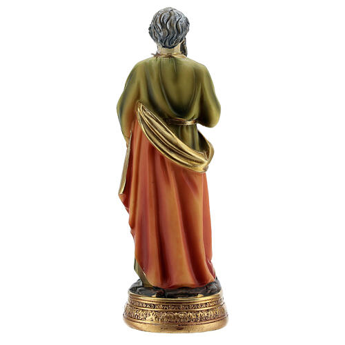 St Paul statue with book sword resin 12 cm 4