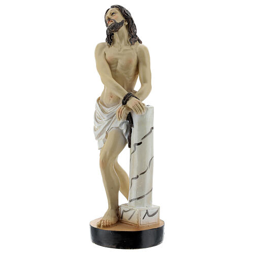 Statue aus Harz Jesus an der Geisselsäule, 19 cm 2