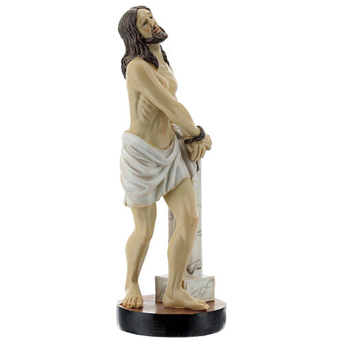 Cristo legato colonna Passione statua resina 29 cm 4