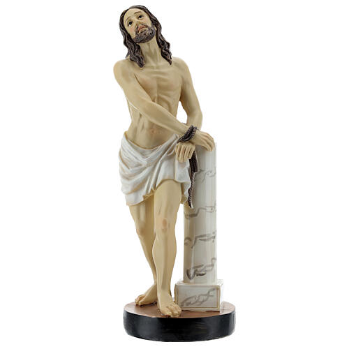 Christ tied to column Passion statue in resin 29 cm 1