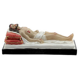 Cristo muerto cama estatua resina 5x15x5 cm