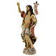 Christ Ressuscité croix drapeau statue résine 20 cm s2