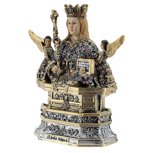 Sainte Agathe buste résine colorée 10x10x5 cm 2