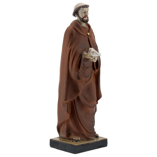 Statue aus Harz Franz Assisi mit Taube, 5x20x5 cm 3