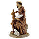 St Francis statue sitting with animal resin 7x10x6 cm s2