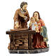 Holy Family Nativity set Joseph carpenter resin 15x15x10 cm s1