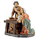 Holy Family Nativity set Joseph carpenter resin 15x15x10 cm s2