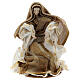 Holy Family coloured resin and fabric 30 cm s3