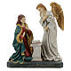 Annunciation statue in coloured resin 25x30x15 cm s1