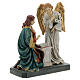 Annunciation statue in coloured resin 25x30x15 cm s4