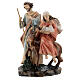 Flight into Egypt statue in colored resin 13x21x9 cm s2