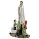 Statue of Our Lady Fatima with little shepherds resin 15x20x10 cm s2