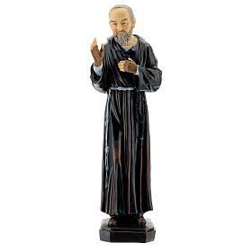 Estatua Padre Pío que bendice resina 5x30x5 cm