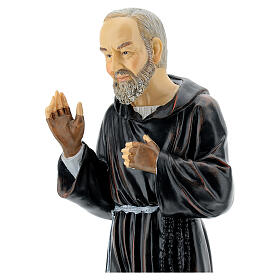 Statua Padre Pio benedicente resina 5x30x5 cm