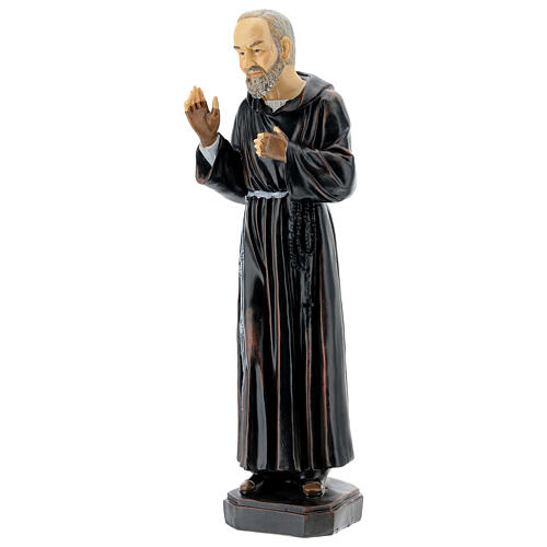 Figura Ojciec Pio błogosławiący żywica 5x30x5 cm 3