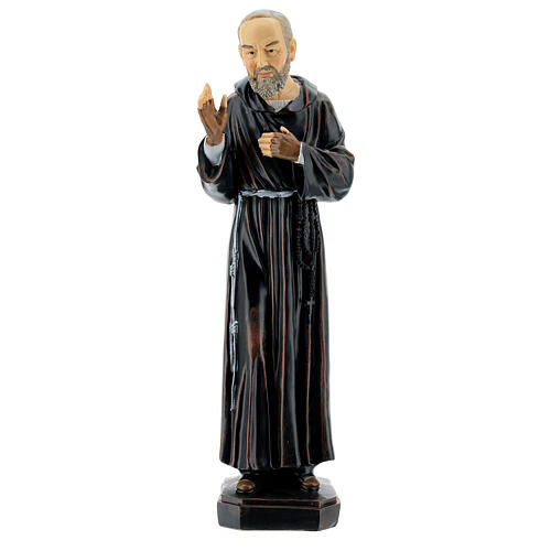 Padre Pio statue blessing in resin 7x31x7 cm 1