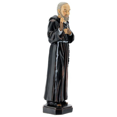 Padre Pio statue blessing in resin 7x31x7 cm 4
