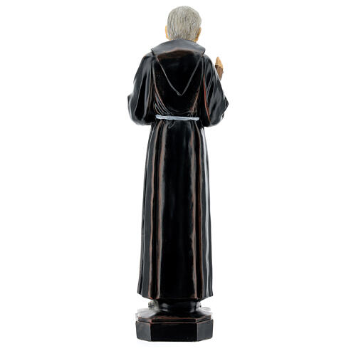 Padre Pio statue blessing in resin 7x31x7 cm 5