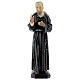 Padre Pio benedicente resina colorata 5x20x5 cm s1
