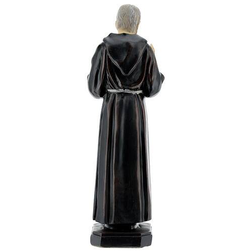 Padre Pio abeçoando resina corada 5x20x5 cm 4