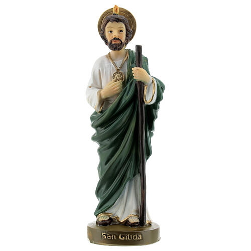St Jude statue in colored resin 5x15x5 cm 1
