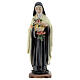 Statue St. Teresa with flowers resin 5x10x5 cm s1