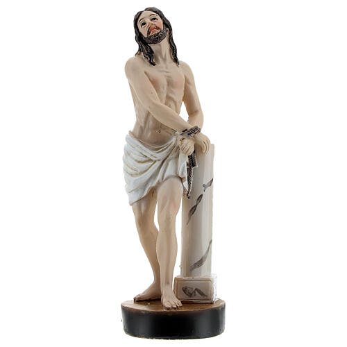 Christ attaché colonne résine colorée 5x15x5 cm 1