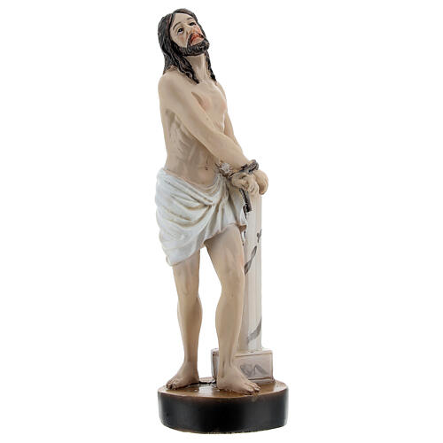 Christ attaché colonne résine colorée 5x15x5 cm 3