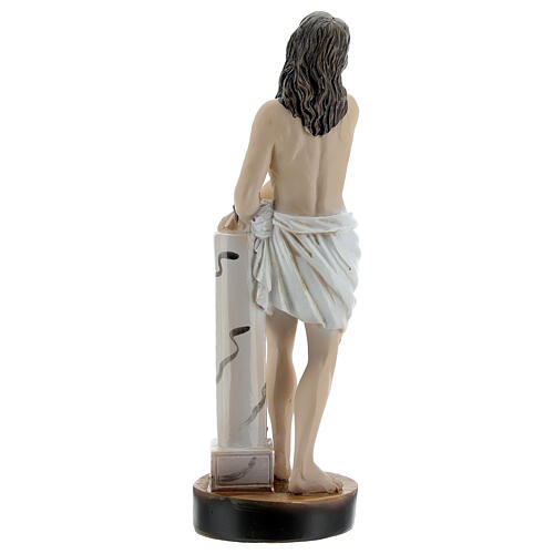 Cristo legato colonna resina colorata 5x15x5 cm 4