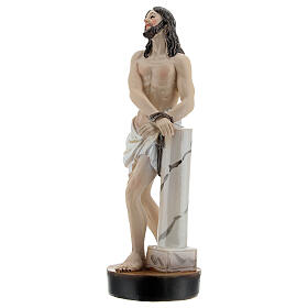 Column Flagellation of Jesus statue colored resin 4x14x4 cm