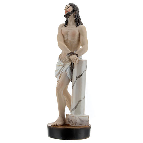Column Flagellation of Jesus statue colored resin 4x14x4 cm 3