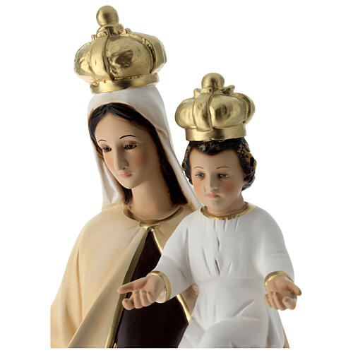 Our Lady of Mount Carmel statue resin with glass eyes 60 cm 2