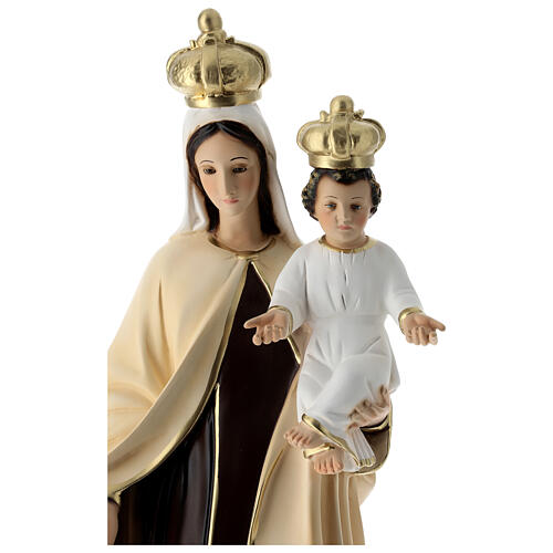 Our Lady of Mount Carmel statue resin with glass eyes 60 cm 4
