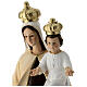 Our Lady of Mount Carmel statue resin with glass eyes 60 cm s2