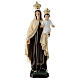 Estatua Virgen Carmen ojos vidrio 60 cm resina s1