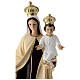 Our Lady of Mount Carmel statue glass eyes 60 cm resin s4