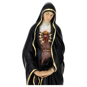 Estatua Virgen Dolorosa resina 30 cm pintada
