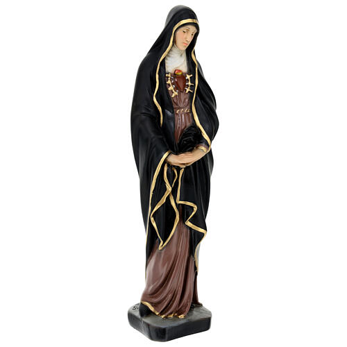 Statua Madonna Addolorata resina 30 cm dipinta 4
