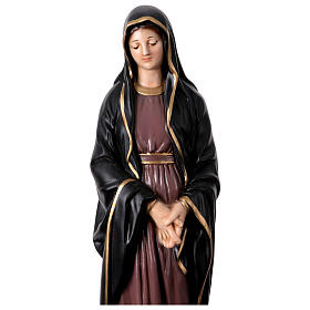 Estatua resina Virgen Dolorosa vestidos negros 32 cm pintada