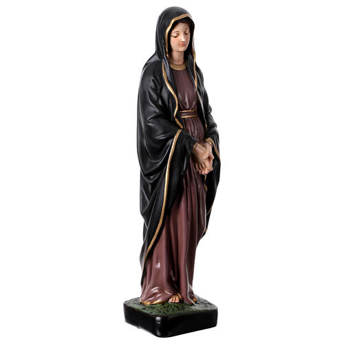 Estatua resina Virgen Dolorosa vestidos negros 32 cm pintada 4