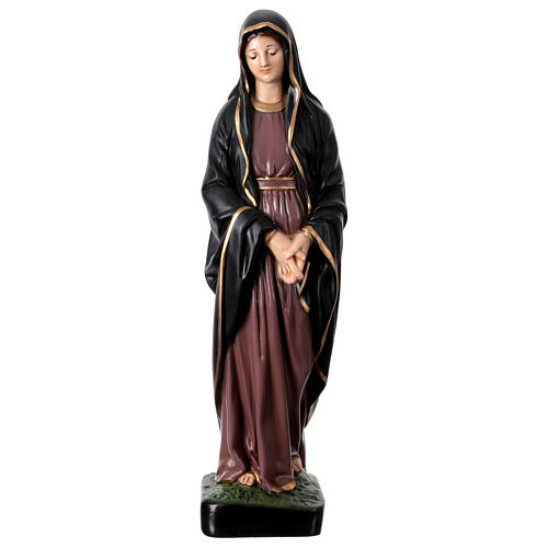 Statua resina Madonna Addolorata vesti nere 32 cm dipinta 1