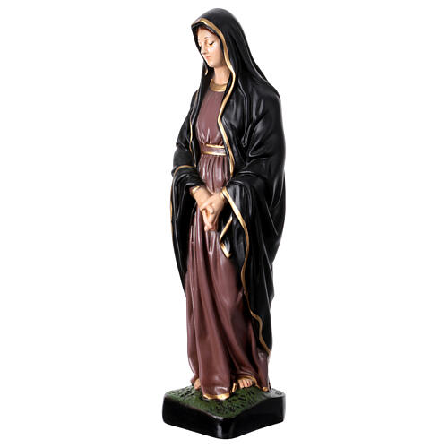 Statua resina Madonna Addolorata vesti nere 32 cm dipinta 3
